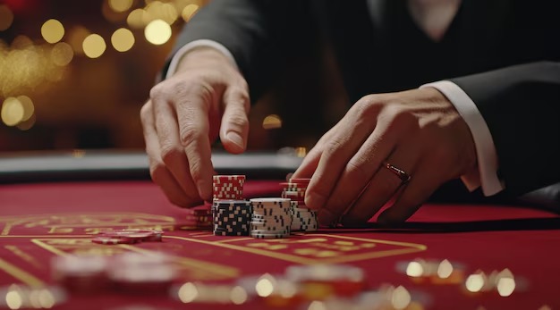 Live Caribbean Stud Poker table on sistem4d with dealer and player interface